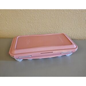 Lock&Lock Pink Snap On Lid 18ct Egg Holder Storage Container